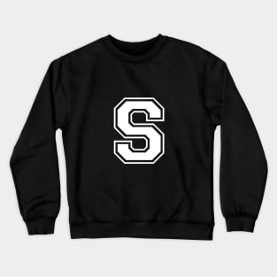 Initial Letter S - Varsity Style Design Crewneck Sweatshirt